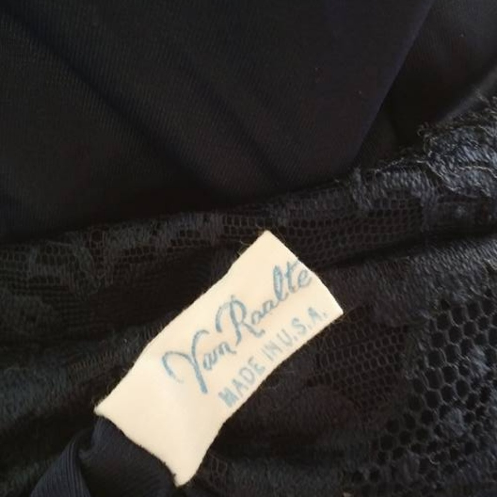 *Vintage Full Dress Slip Van Raalte Dark Blue - Picture 5 of 5